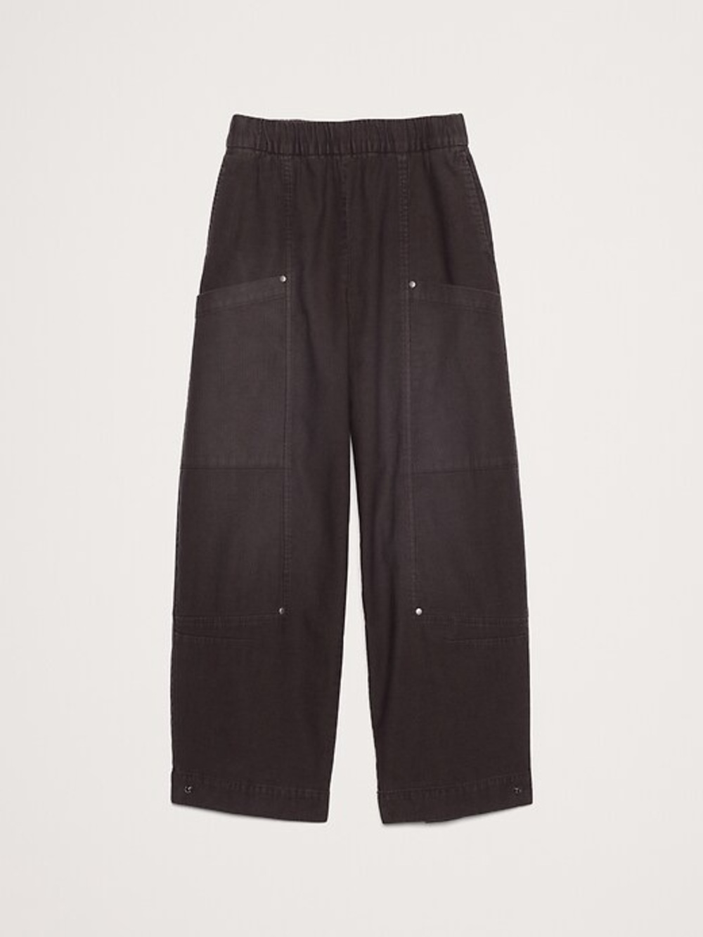 NWOT Banana Republic Wide Leg Textured Twill Pull On PantsTerra Brown size Lrg
